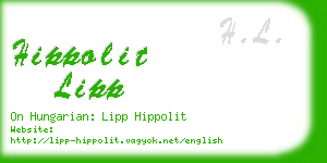 hippolit lipp business card